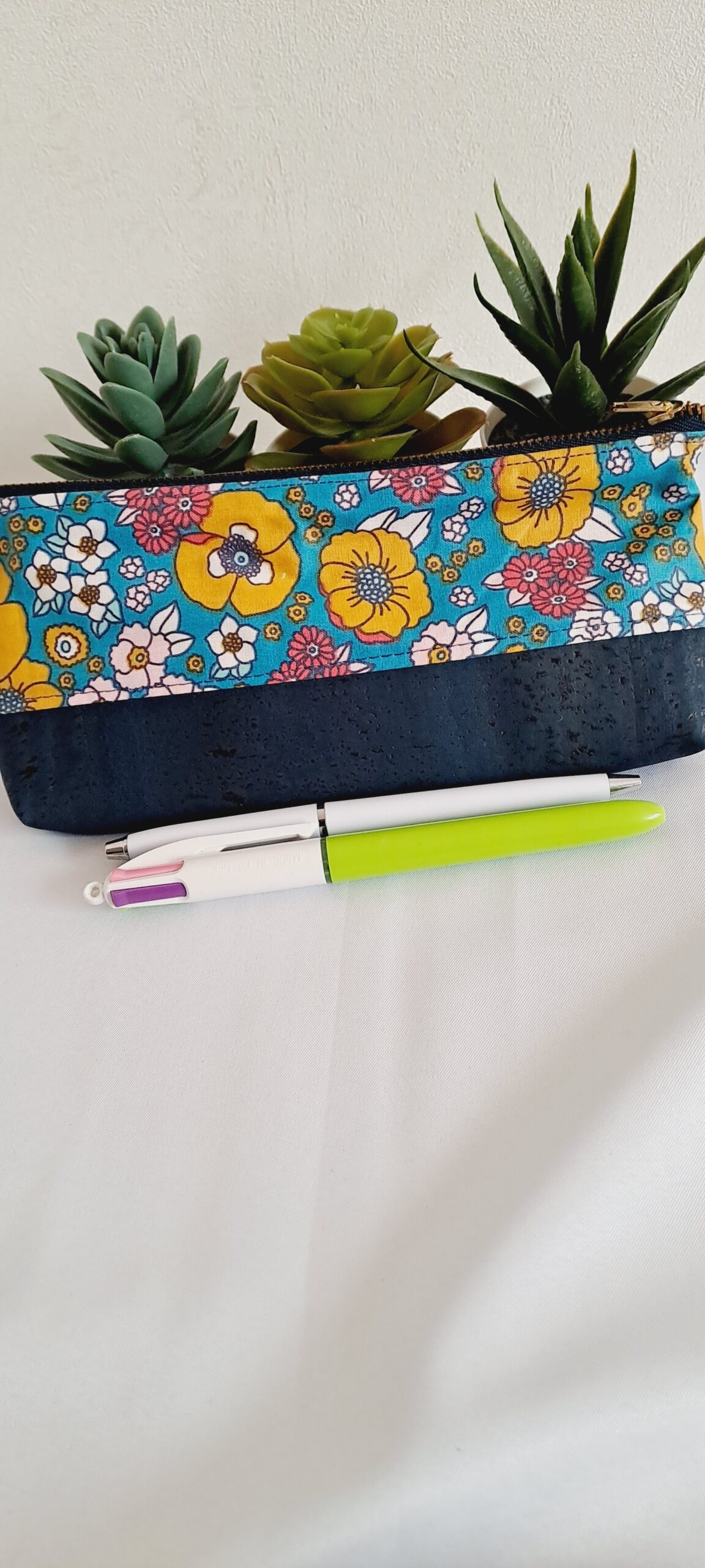Trousse Evora fleurie - bi matière